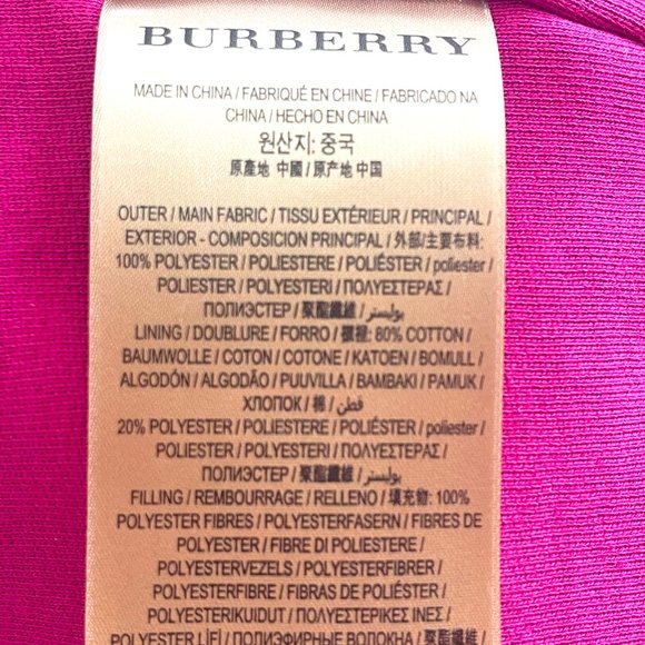 Burberry Tyneham Lined Quilted Jacket with a Pop of Pink – Size Medium - Picture 10 of 10